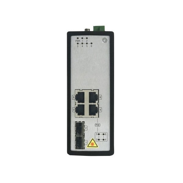 Transmissão de Hikvision e exibição HIK-T & D-53 DS-3T0506P Switch PoE Industrial não gerenciado Gigabit 4 portas Gigabi