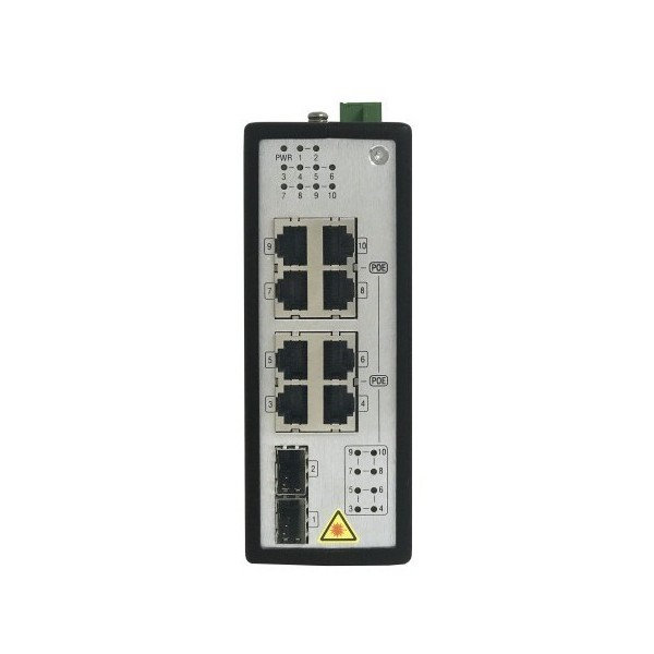 Transmissão de Hikvision e exibição HIK-T & D-54 DS-3T0510P Switch PoE Industrial não gerenciado Gigabit 8 portas Horkvision