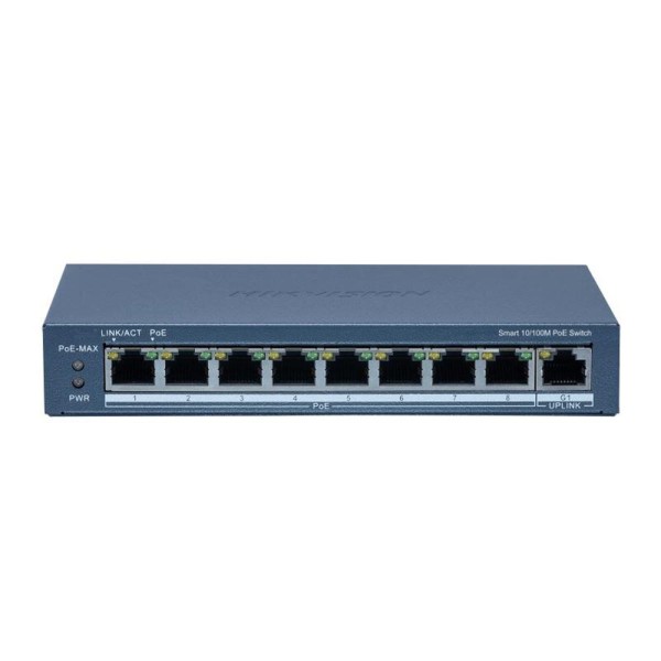 Transmissão de Hikvision e exibição HIK-T & D-126 DS-3E1309P-EI (b) Switch Smart PoE Fast Ethernet 8 portas Hikvision