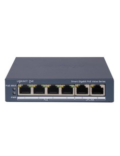 Transmissão de Hikvision e Exibição Hik-T & D-79 DS-3E1506P-EI / M Switch Smart Poe Gigabit 4 portas Poe + 2 RJ45