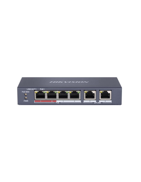 Comprar HIKVISION TRANSMISION AND DISPLAY HIK-T&D-58 Switch POE no administrado Fast Ethernet de 4 puertos DS-3E0106P-E/M