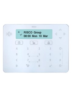 Risco Risco-159 rpkelpwt0geb teclado de toque elegante branco (sem logotipo risco), para Central Lightsys Certificado Grau 3