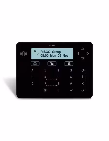 Acheter RISCO RISCO-161 Clavier tactile Elegant Noir avec lecteur de proximité de grade 3, pour LightSYS+ (n’inclut pas les tags
