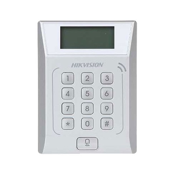 Controle de Acesso à Hikvision Hik-Acc-84 DS-K1T802M Terminal Autônomo Autônomo com Teclado e Tela LCD Hikvision Mifare. TCP / I