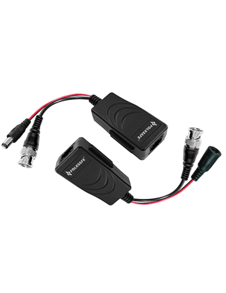 Acheter FOLKSAFE FOLKSAFE-17 Transcepteur vidéo passif (balun) et alimentation spéciale HD-TVI, AHD, CVI