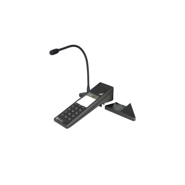 Commend-1385919-C-EE380AAS.C- (C-EE380AAS.C) Comeend estação base EE380AA com microfone de pescoço preto cisne