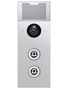 Commend-1364789-Y-OD1-2VCM-(Y-OD1-2VCM) COMMEND IINTERFONO ANTIVÁNDALICO CON CÁMARA, 2 BOTONES, ALTAVOZ, ACERO V4A MARINO