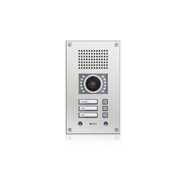 Commend-1362305-C-WS303VCM-(C-WS303VCM) COMMEND VANDAL RESISTANT WALLMOUNT STATION WITH THREE CALL BUTTONS AND INTEGRATED CAMERA