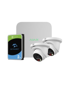 Comprar OEM KIT-VIDEOADVANCE-6 Kit Videovigilancia Ajax-Dahua compuesto por: 1 NVR 8ch Ajax + 2 Cámaras Dahua Domos 4MP 2.8mm + 