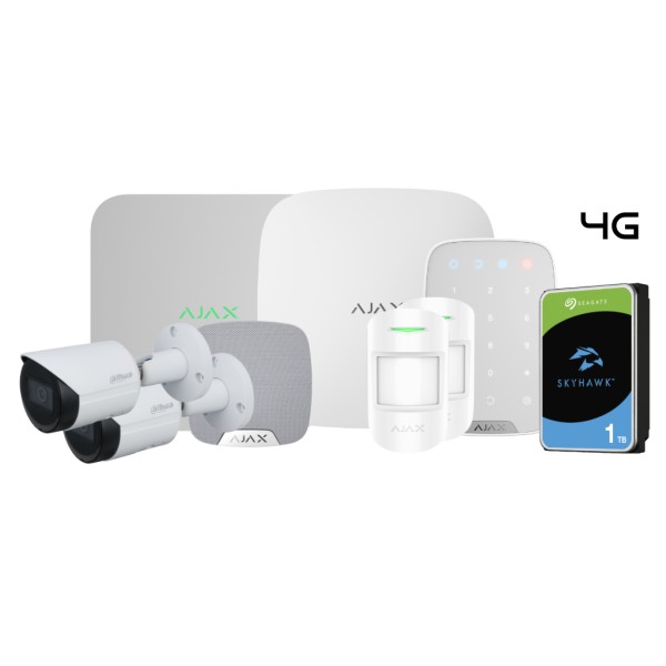 Comprar OEM KIT-SECURITYADVANCE-2 Kit Ajax-Dahua compuesto por: 1 Hub 2 4G + 1 Keypad + 2 MotionProtect + 1 HomeSiren + 1 NVR 8c