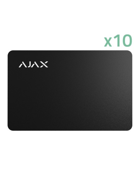 Ajax 10XAJ-PASS-B Cartão de acesso sem contato - Mifare Defire® Technology - Compatível com teclado mais e teclado touchscreen 