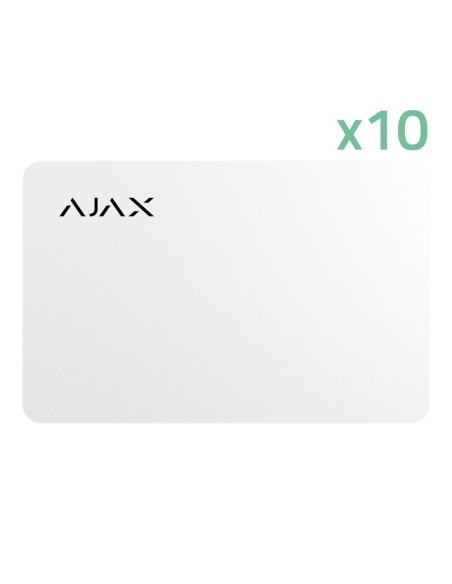 AJAX 10XAJ-PASS-W Cartão de acesso sem contato - Mifare Defire® Technology - Compatível com teclado mais e teclado Touchscreen 