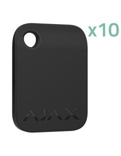 AJAX 10XAJ-Tag-B acesso sem contato Chaveiro - 10 unidades - Mifare Defire® Technology - Compatível com teclado mais e teclado