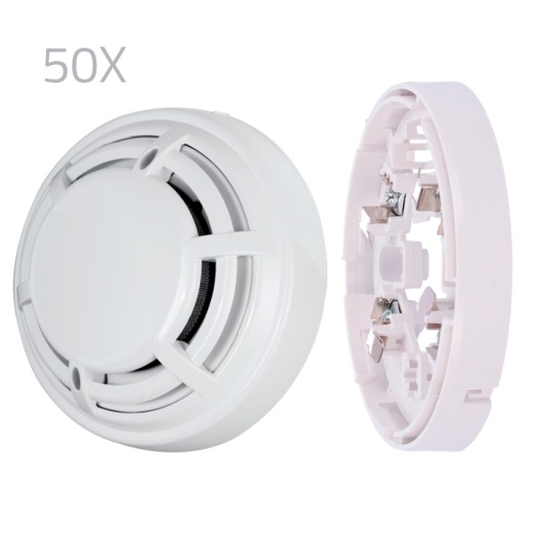 Comprar DMTECH 50XKIT-DMT-OPTICAL Kit 50 detectores ópticos y bases DMTech - Detector convencional óptico de incendio - Certific