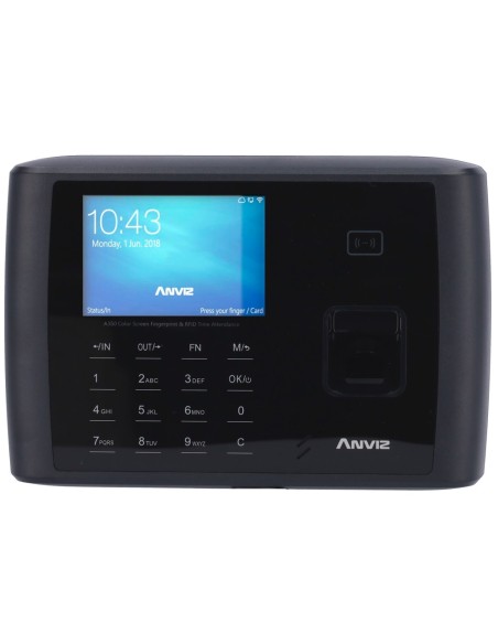 ANVIZ A350-BT-WIFI Controle de presença - Pegada, cartão EM / MF e PIN - 3.000 usuários | 100.000 registros - TCP / IP, Wi-Fi, B