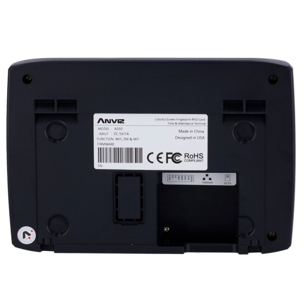 Comprar ANVIZ A350-BT-WIFI Control de presencia - Huella, tarjeta EM/MF y PIN - 3.000 usuarios | 100.000 registros - TCP/IP, WiF