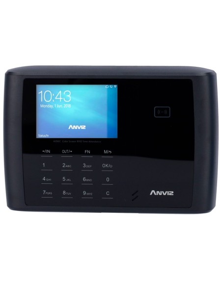 Kaufen ANVIZ A350C-BT-WIFI Zeiterfassungsterminal – EM/MF-Karte und PIN – 3.000 Benutzer | 100.000 Datensätze – TCP/IP, WLAN, Bl