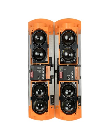Detector de barreira infravermelho OEM ABH-250L - fiação | 4 feixes | Função e ou ou - intervalo máximo. de detecção 250/750 m
