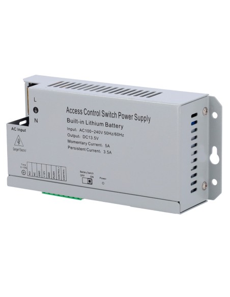 Alimentador OEM AC-12DC3A-BAT para controle de acesso - Configurável NO / NC - Saída DC 13.5V / 3.5A - sem caixa - bateria auxil