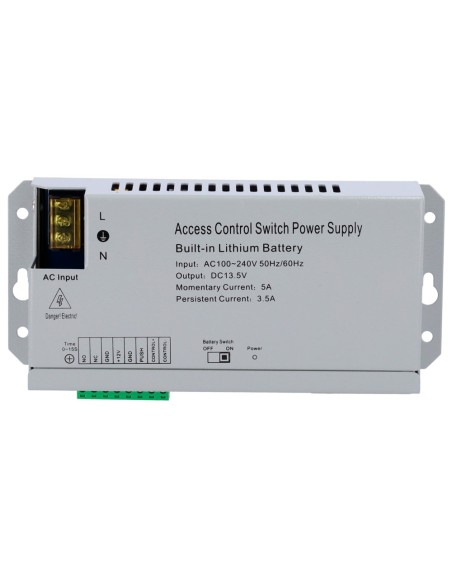Alimentador OEM AC-12DC3A-BAT para controle de acesso - Configurável NO / NC - Saída DC 13.5V / 3.5A - sem caixa - bateria auxil