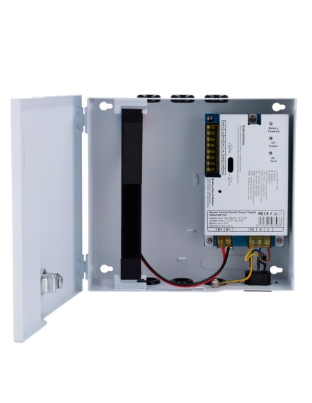 Kaufen OEM AC-12DC5A-BAT7AH Netzteil für Zutrittskontrolle – konfigurierbar NO/NC – DC-Ausgang 11–14 V / 5 A / 60 W – Metallgehä