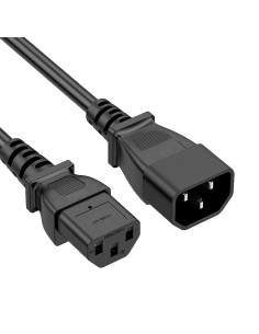Cabo de alimentação AC-C14-C13 OEM - para CPU - conector C13 a C14 - 250VAC / 10A - 200 cm de comprimento