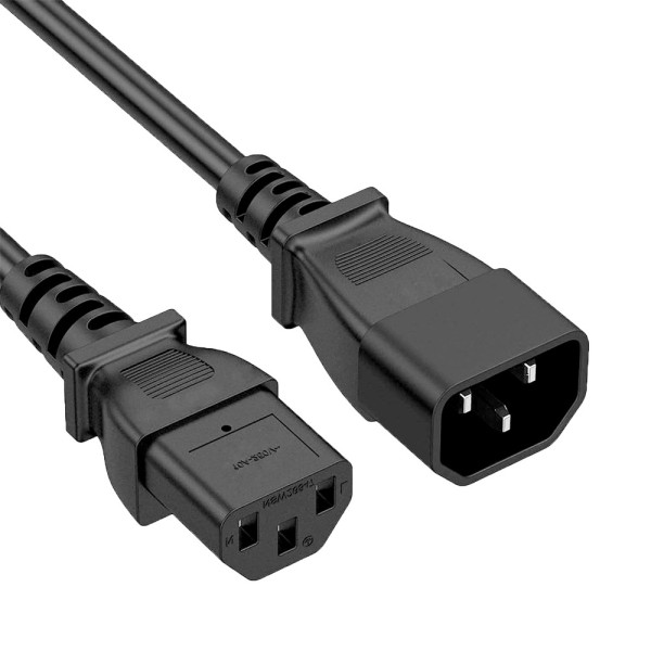 Comprar OEM AC-C14-C13 Cable de alimentacion - Para CPU - Conector C13 a  C14 - 250VAC / 10A - 200cm de largo AC-C14-C13