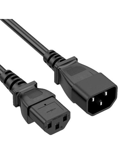 Cabo de alimentação AC-C14-C13 OEM - para CPU - conector C13 a C14 - 250VAC / 10A - 200 cm de comprimento