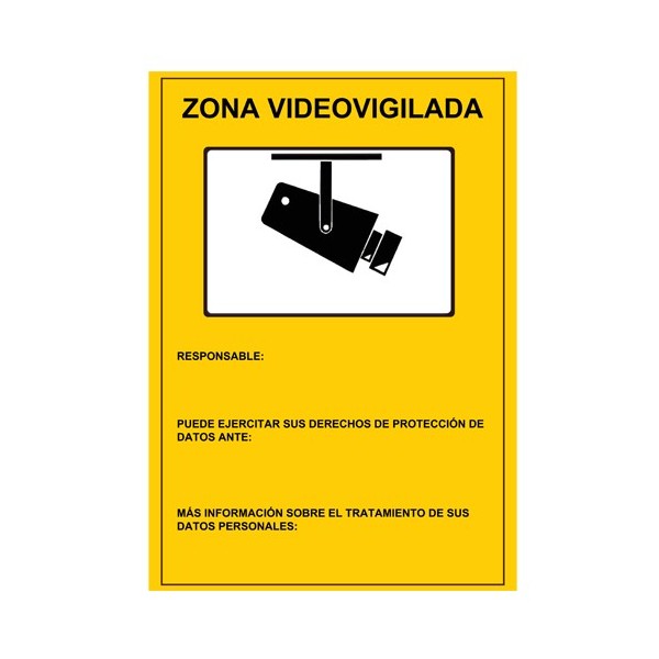 Kaufen OEM AC-CARTEL-ES Kunststoffschild – Siebdruck „Videoüberwachter Bereich“ – zertifiziert – 297 (H) x 210 (B) mm – Innenber