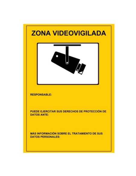 Poster de plástico AC-Poster-es do OEM - Zona de serigrafia Vigilada - aprovado - 297 (AL) x 210 (A) MM - Interior / Extremento