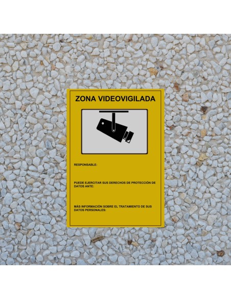 Kaufen OEM AC-CARTEL-ES Kunststoffschild – Siebdruck „Videoüberwachter Bereich“ – zertifiziert – 297 (H) x 210 (B) mm – Innenber