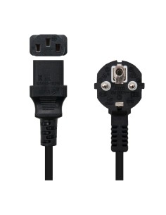 OEM AC-EU-C13 Cabo de alimentação - Cee7 Conector masculino - C13 Feminino - Driver AWG18 - 5m - Preto