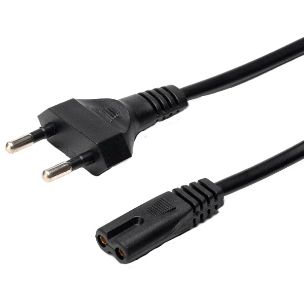 Cabo AC-UE-C7 OEM para Plug - Adaptador AC - Compatível com Tipo F - 250VAC / 2.5A - 150 cm