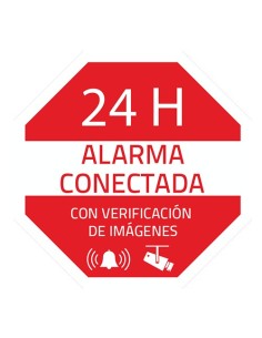OEM AC-Sticker-en etiqueta plástica - Alarme de Silkscreen conectado - Vinil Impresso laminado - 65 (AL) x 65 (A) MM - Utilizar 