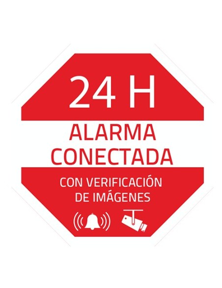 Comprar OEM AC-PEGATINA-ES Pegatina de plástico - Serigrafía Alarma conectada - Vinilo impreso laminado - 65 (Al) x 65 (An) mm -