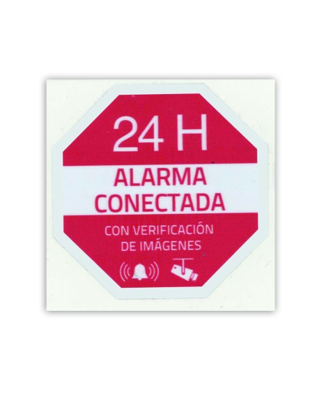 Comprar OEM AC-PEGATINA-ES Pegatina de plástico - Serigrafía Alarma conectada - Vinilo impreso laminado - 65 (Al) x 65 (An) mm -