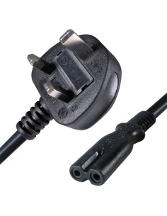 OEM AC-UK-C7 Cabo para Plug - Conector QT2 - Compatível com UK 3 Pins - Fusível de Proteção - 250VAC / 13A Max - 14