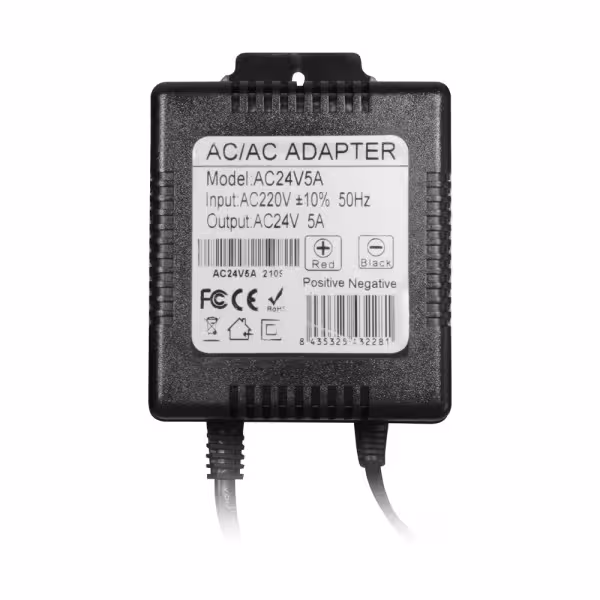 Kaufen DAHUA AC24V5A AC/AC-Transformator – Eingang AC 230 V – Ausgang AC 24 V 5 A – Kabellänge 1 m – 102 (H) x 120 (B)