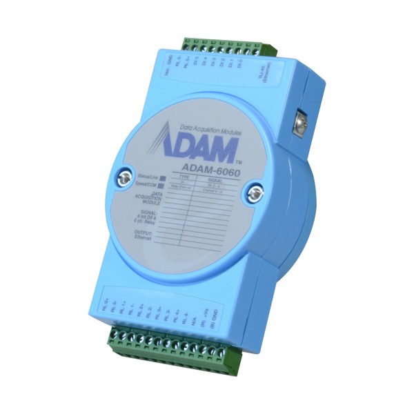 Acheter OEM ADAM-6060-B Module d’acquisition et de contrôle de données - 6 entrées numériques / 6 sorties relais - Protocoles : 