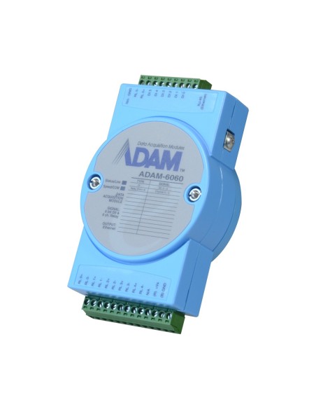 OEM ADAM-6060-B Módulo de Controle de Dados - 6 Entradas Digitais / 6 Saídas de Relay - Protocolos: Modbus / TCP, TC