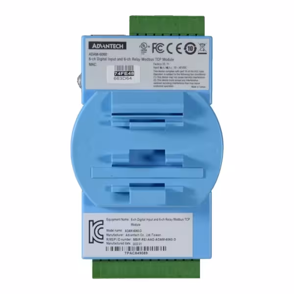 Kaufen OEM ADAM-6060-B Modul zur Datenerfassung und -steuerung – 6 digitale Eingänge / 6 Relaisausgänge – Protokolle: Modbus