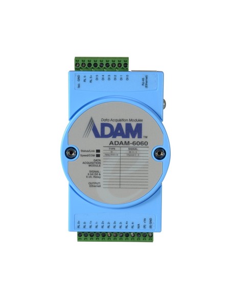 Acheter OEM ADAM-6060-B Module d’acquisition et de contrôle de données - 6 entrées numériques / 6 sorties relais - Protocoles : 