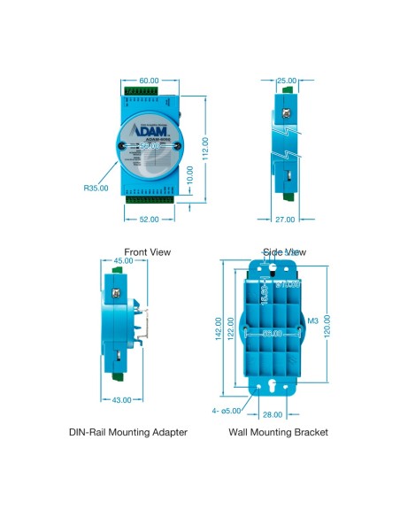 Comprar OEM ADAM-6251-B Módulo de adquisición y control de datos - 16 entradas digitales - Protocolos: Modbus/TCP, TCP/IP, UDP, 