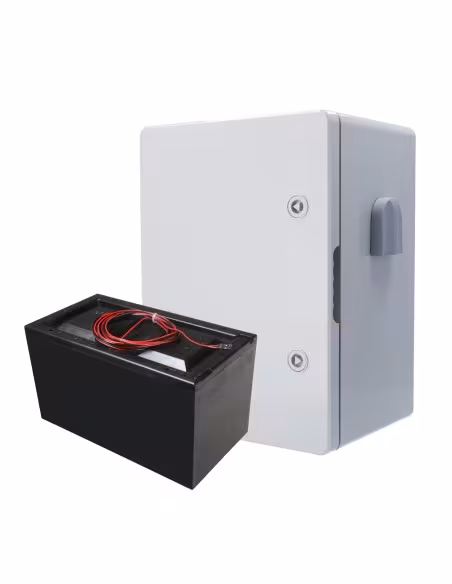 Comprar OEM AJ-BATTERYBOX-14M Kit batería con caja poliéster - Duración hasta los 14 meses - Batería no recargable - Fácil insta