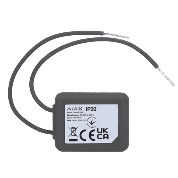 Comprar AJAX AJ-BYPASS-DIMMER Bypass para luz regulable - Evita parpadeo de luz - Compatible con AJ-LIGHTCORE-DIMMER - Alimentac