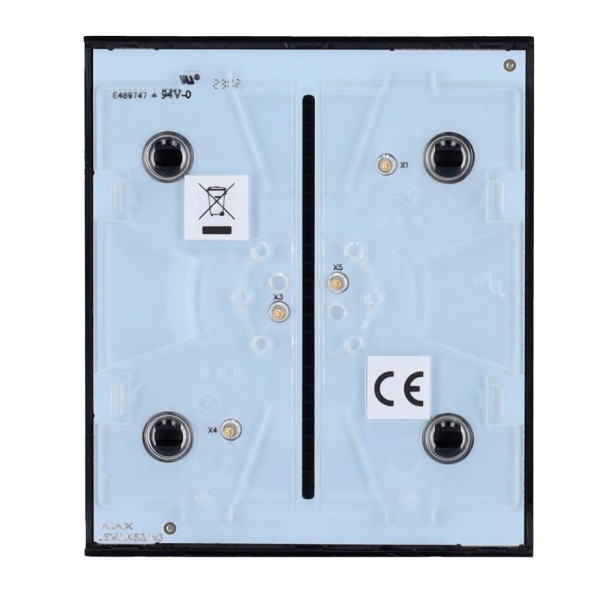 Painel de toque Ajax AJ-CenterButton-1G2W-B para interruptor de luz - Compatível com AJ-LightCore-1G / -2W - Luz de luz do LED -