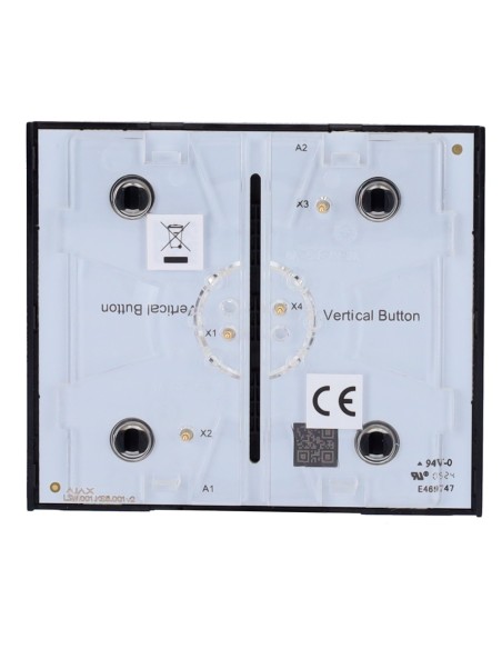 Ajax AJ-CenterButton-1G2W-B-V Ver Touch Painel para interruptor de luz vertical - Compatível com AJ-LightCore-1G-Vert / -2w-Vert