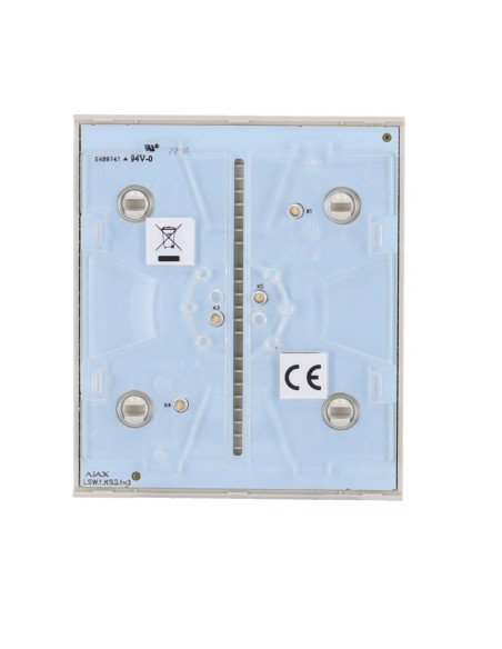 Acheter AJAX AJ-CENTERBUTTON-1G2W-OYS panneau tactile pour interrupteur d’éclairage simple - Compatible avec AJ-LIGHTCORE-1G / -