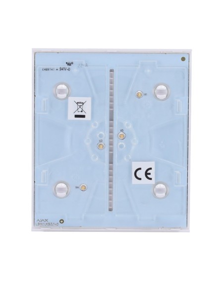 Acheter AJAX AJ-CENTERBUTTON-1G2W-W Panneau tactile pour interrupteur d’éclairage simple - Compatible avec AJ-LIGHTCORE-1G / -2W