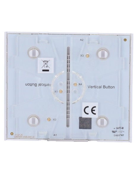 Comprar AJAX AJ-CENTERBUTTON-1G2W-W-VERT Panel táctil para interruptor de luz vertical - Compatible con AJ-LIGHTCORE-1G-VERT / -